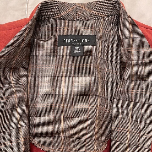 Perceptions Faux Suede Open Front Blazer - Picture 5 of 5